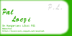 pal loczi business card